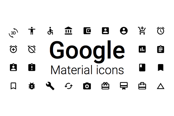 Top icon fonts:: Material Icons